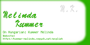 melinda kummer business card